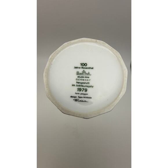 100 Jahre Rosenthal Germany 1979 Linie Polygon Floral Tapio Wirkkala Patras Vase - Picture 6 of 8